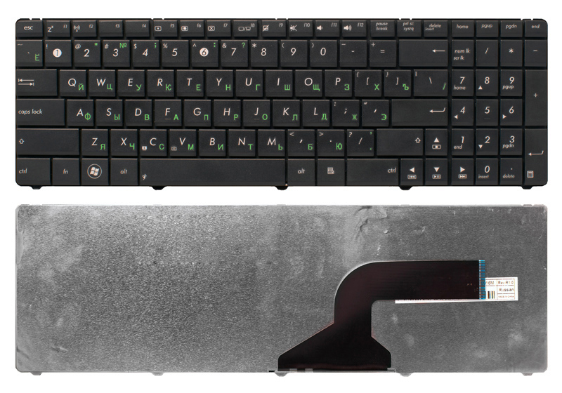 Клавиатура для ноутбука ASUS N73 черная V.1