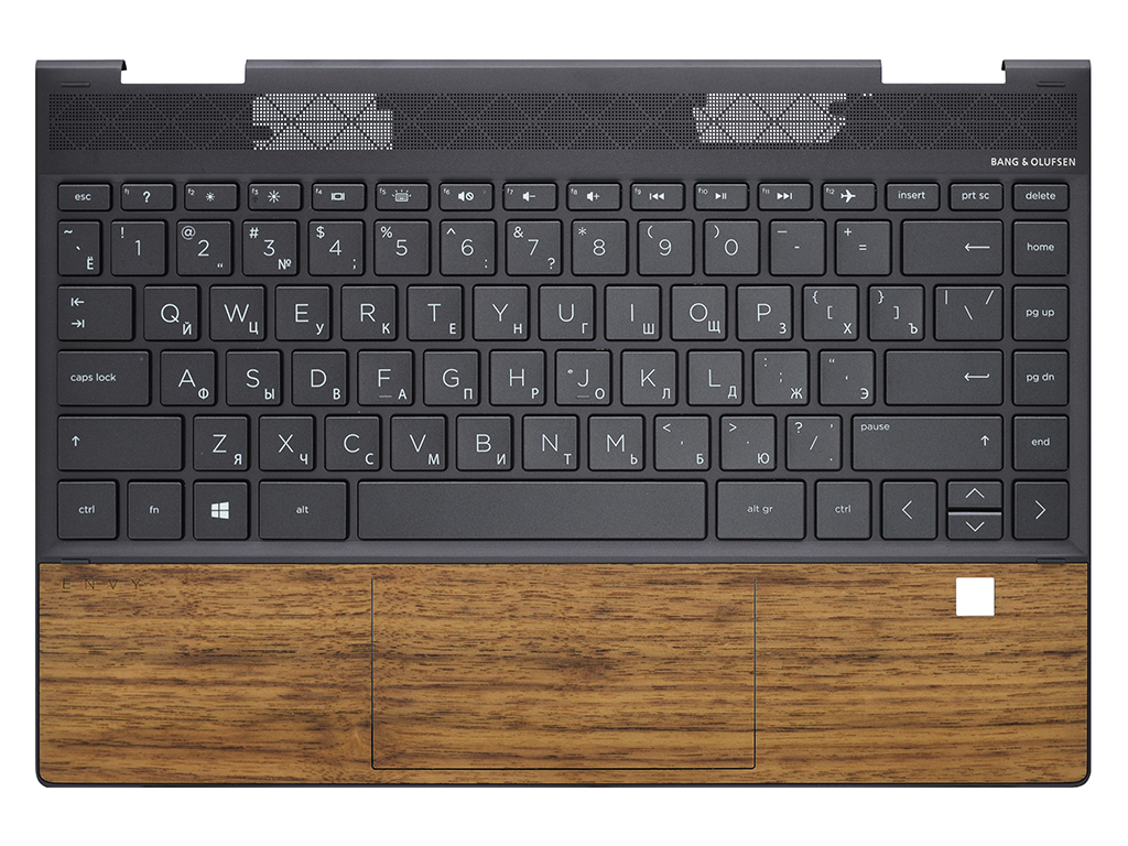 Топ-панель HP Envy x360 13-ar коричневая (с вставкой под дерево)