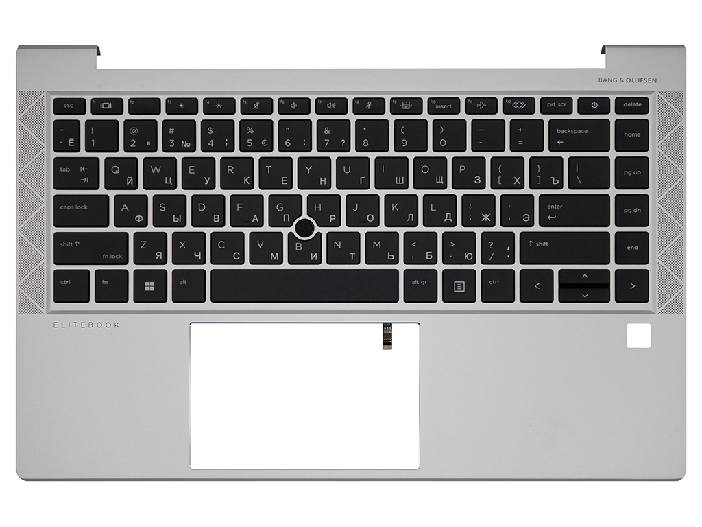 Топ-панель HP EliteBook 840 G7 серебряная с подсветкой (с трекпоинтом)