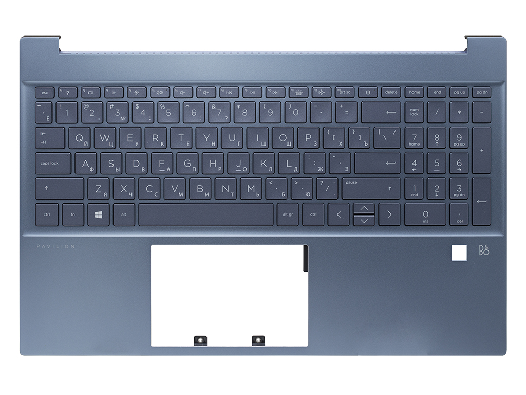 Топ-панель HP Pavilion 15-eg синяя (для моделей со сканером отпечатка)