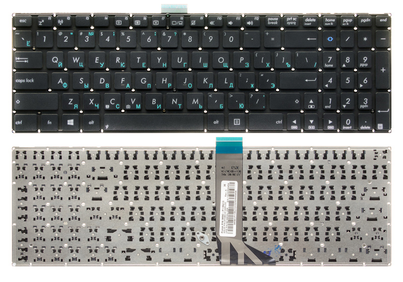 Клавиатура для ноутбука ASUS X502C черная