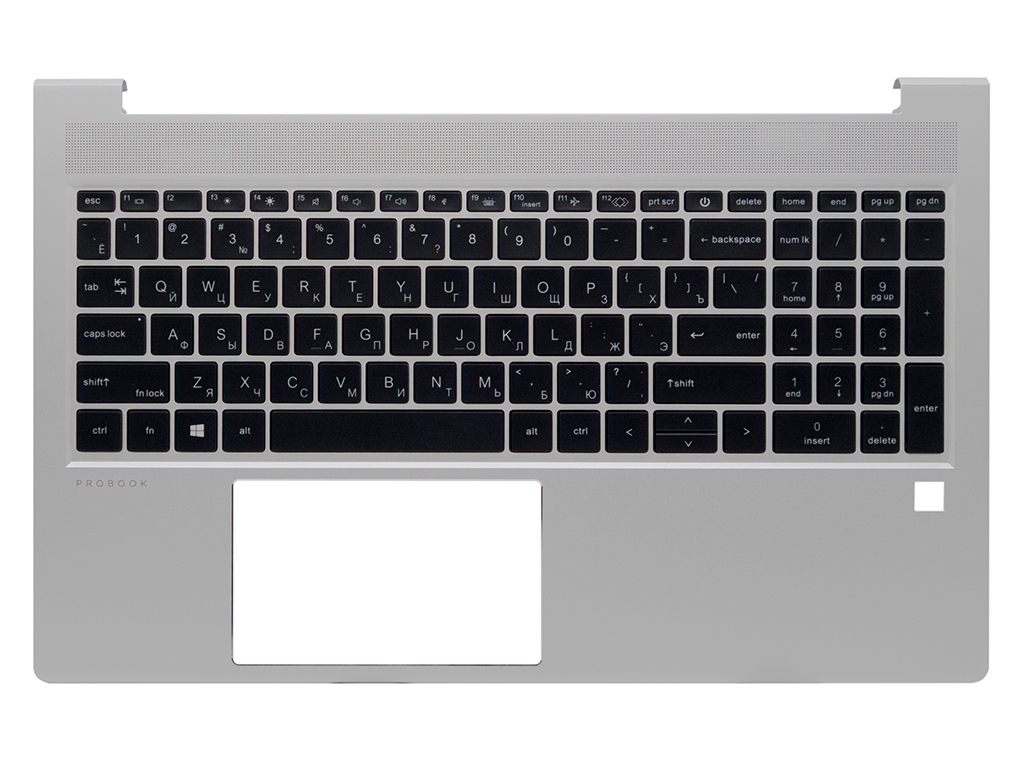 Топ-панель HP ProBook 450 G8 серебряная с подсветкой