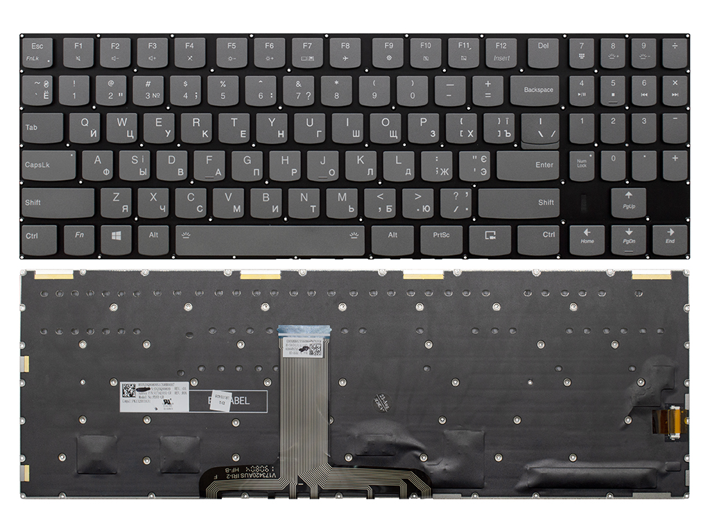 Клавиатура для ноутбука для Lenovo Legion Y740-17ICHg черная с RGB-подсветкой