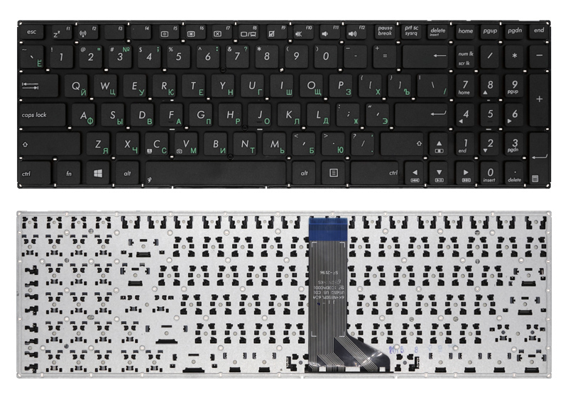 Клавиатура для ноутбука ASUS X551C черная