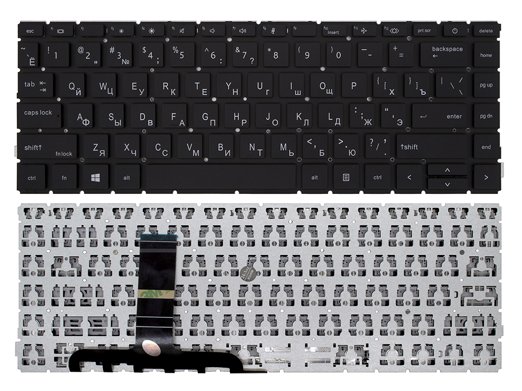 Клавиатура для ноутбука для HP EliteBook 640 G9 черная без подсветки
