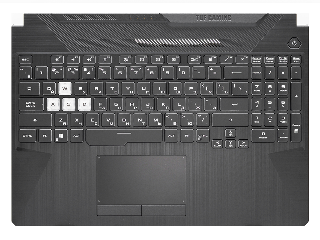 Топ-панель 90NR0703-R30RU0 для Asus черная c RGB-подсветкой (Батарея 48Wh) УЦЕНКА!