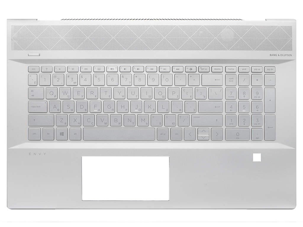 Топ-панель L52452-251 для HP серебряная (для моделей со сканером отпечатка)