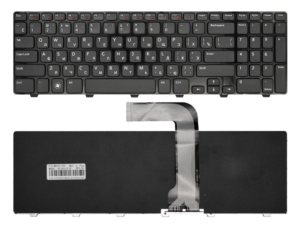 Клавиатура для ноутбука DELL Inspiron N5110 черная