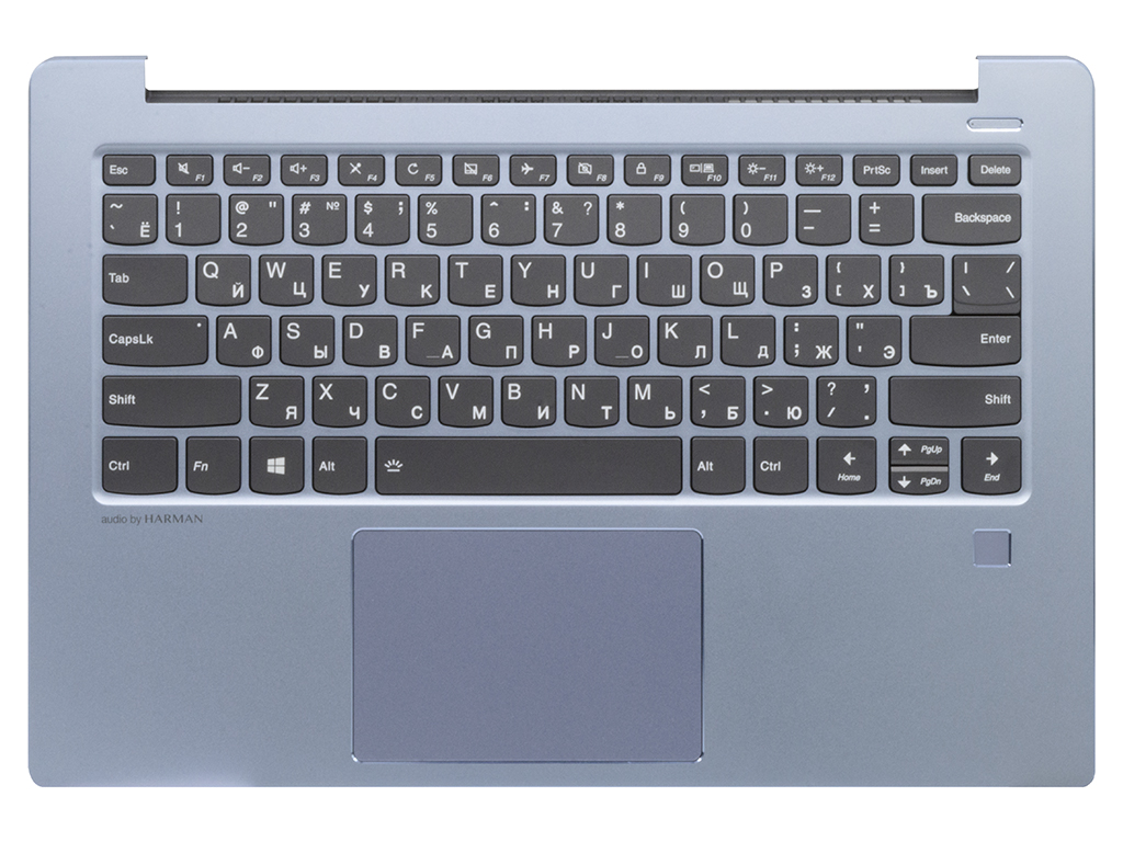 Топ-панель для Lenovo IdeaPad 530S-14IKB голубая с подсветкой