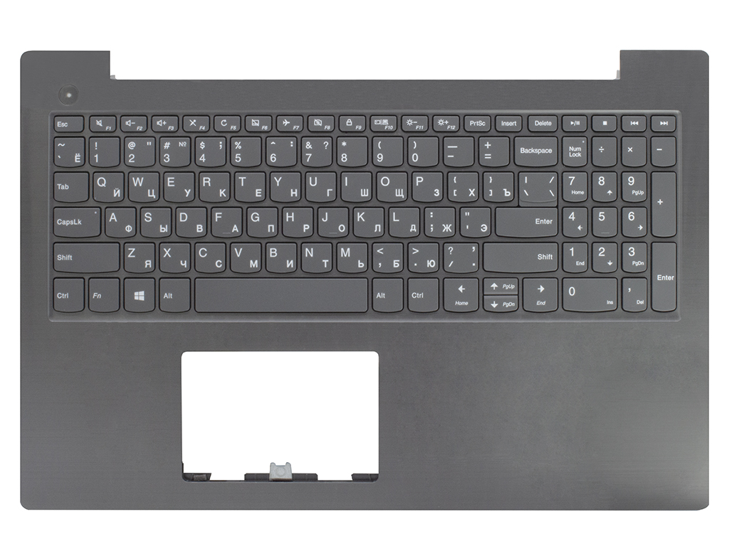 Топ-панель для Lenovo V330-15IKB серая (для моделей без сканера отпечатка)