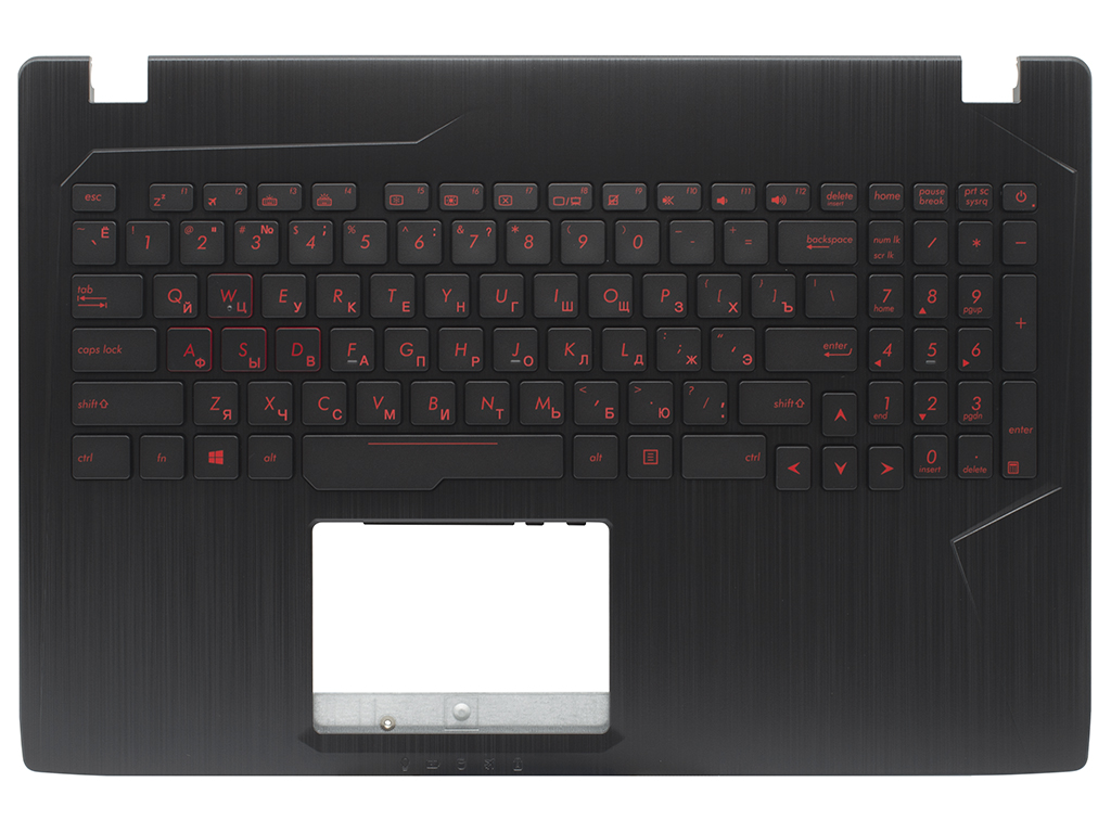 Топ-панель Asus ROG Strix GL553VW черная с подсветкой (красные клавиши)