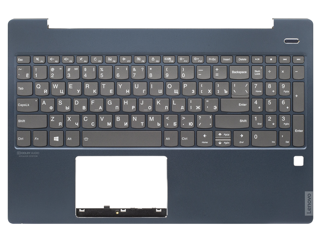 Топ-панель для Lenovo IdeaPad S540-15IWL синяя (для моделей со сканером отпечатка)