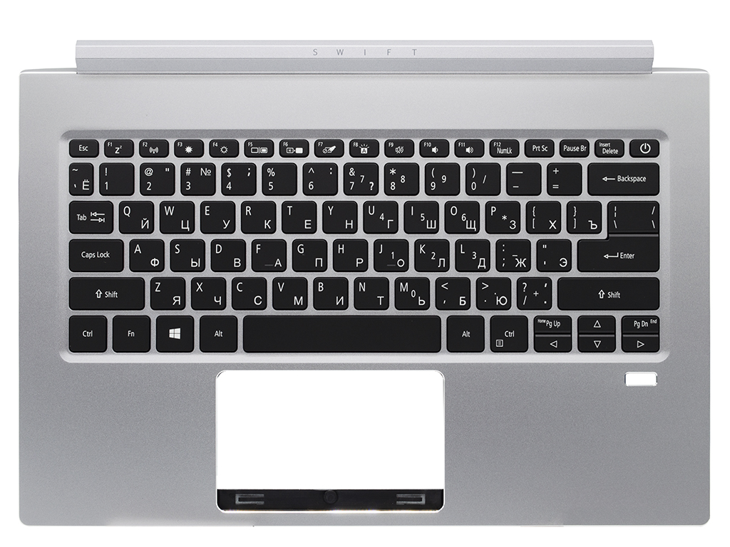 Клавиатура для ноутбука Acer Swift 3 SF314-55G серебряная топ-панель с подсветкой
