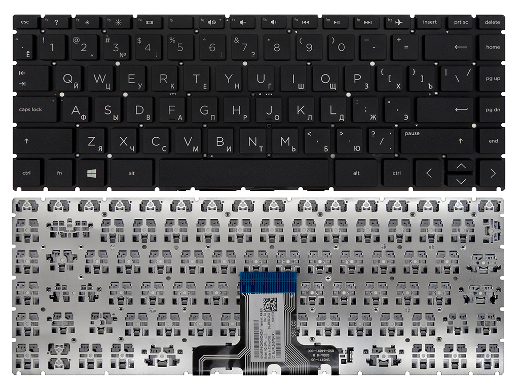 Клавиатура для ноутбука HP 14s-fq черная