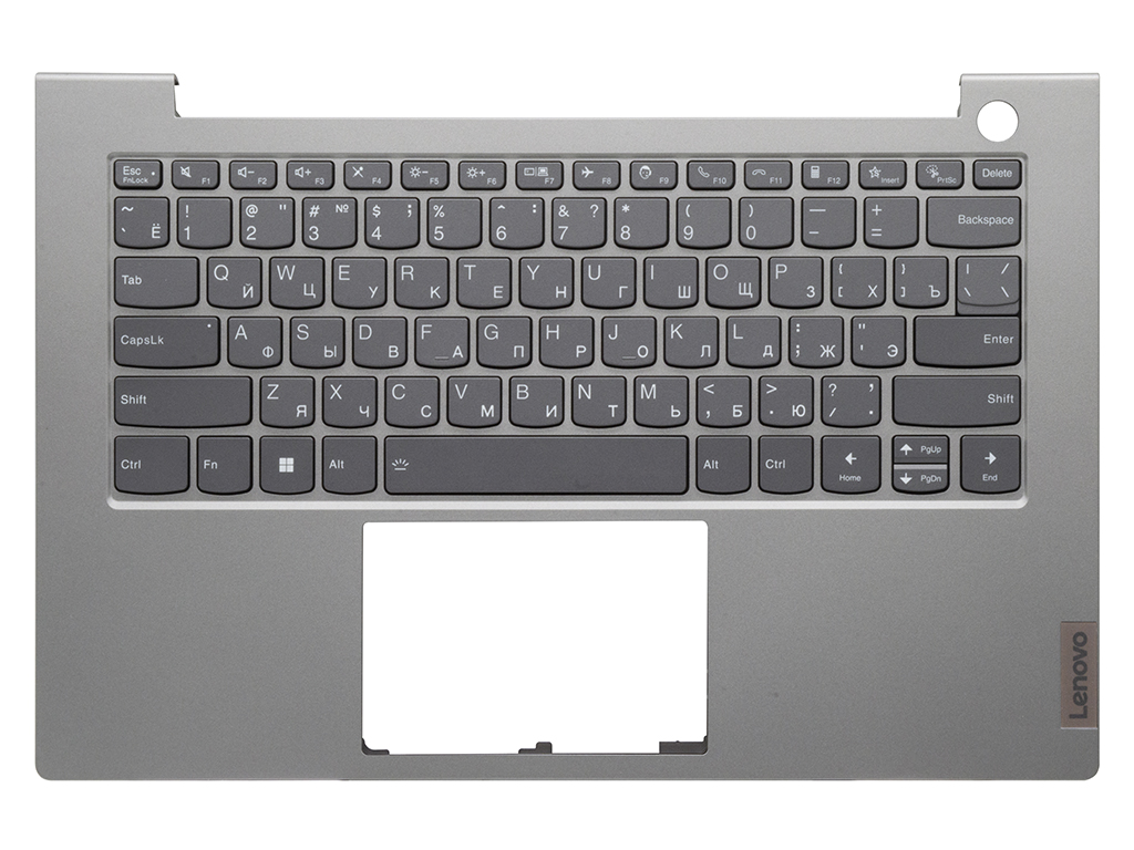 Топ-панель для Lenovo ThinkBook 14 G2 ITL серая с подсветкой