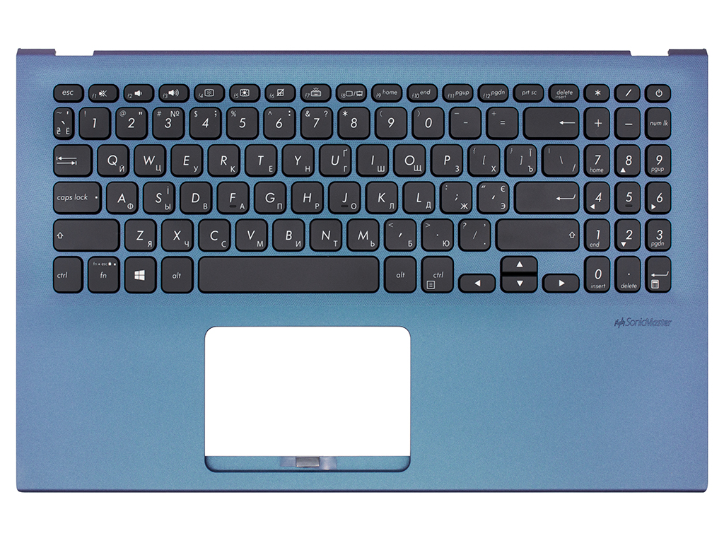 Топ-панель для Asus VivoBook 15 F512DA синяя с подсветкой
