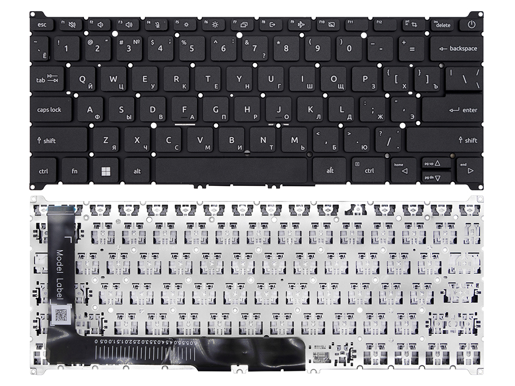 Клавиатура для ноутбука Acer Aspire 5 A514-55 черная