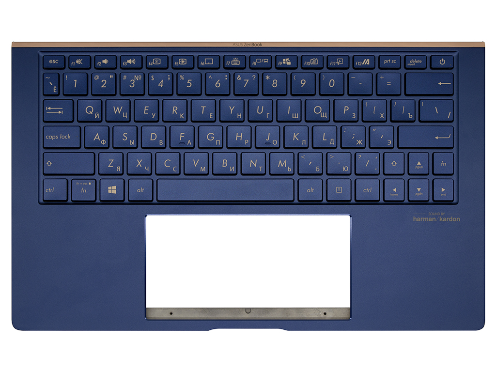 Топ-панель для ноутбука Asus ZenBook 13 UX334FL синяя с подсветкой