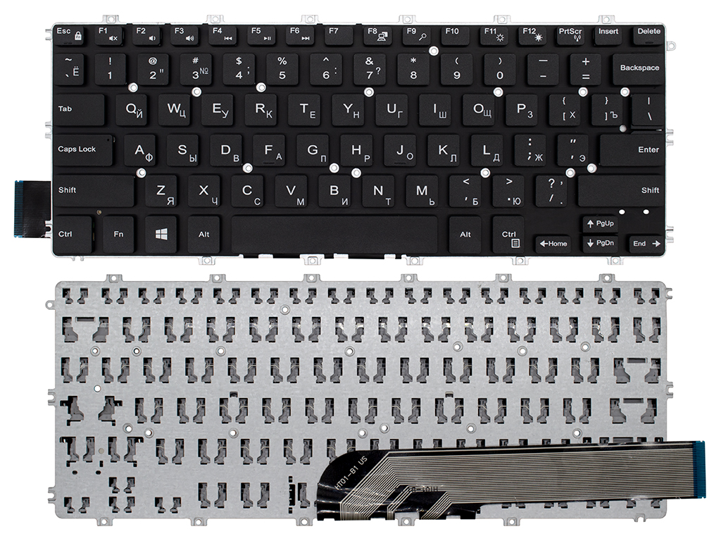 Клавиатура для ноутбука для Dell Latitude 3400 черная