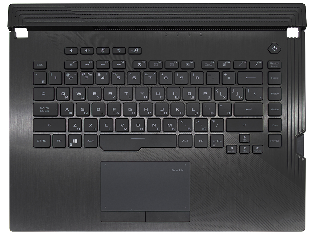 Топ-панель 90NR01N2-R31RU0 для Asus черная с RGB-подсветкой (поклавишная настройка)