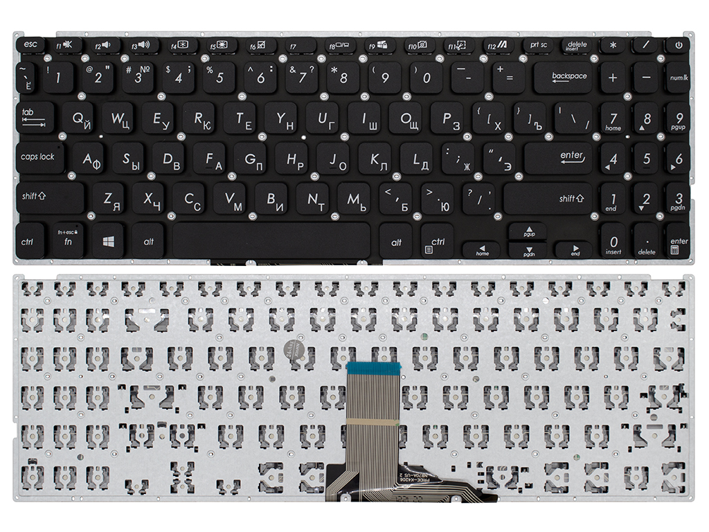 Клавиатура для ноутбука для Asus Laptop 15 F515JA черная