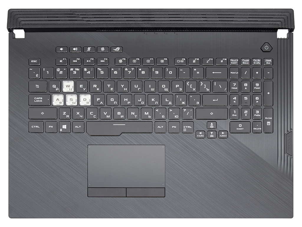 Топ-панель 90NR01T3-R37RU0 для Asus черная с RGB-подсветкой (1-зонная)