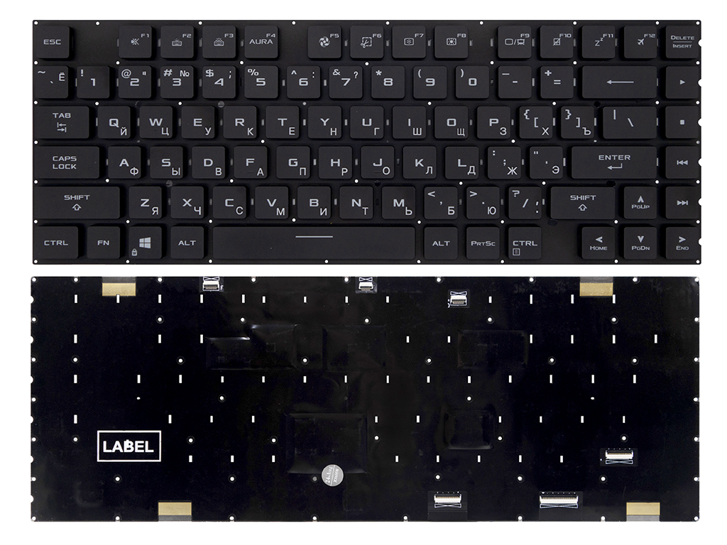 Клавиатура для ноутбука Asus ROG Strix SCAR G15 G533Q черная с RGB-подсветкой