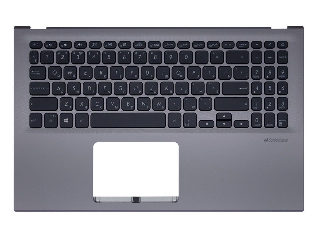 Топ-панель для Asus VivoBook 15 F512DA темно-серая с подсветкой