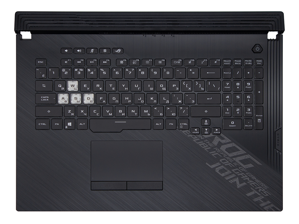 Топ-панель 90NR03C1-R31RU0 для Asus черная с RGB-подсветкой (4-зонная)
