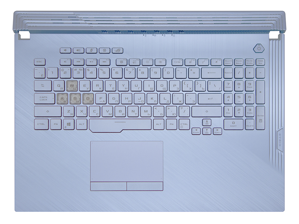 Топ-панель 90NR03C2-R31RU0 для Asus голубая с RGB-подсветкой (4-зонная)