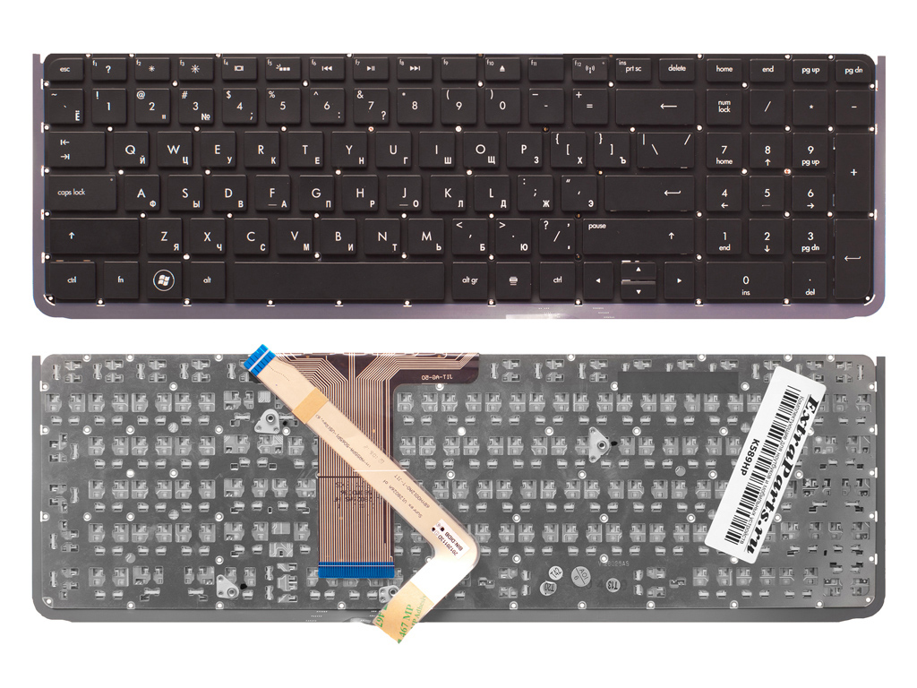 Клавиатура для ноутбука HP Envy 17-3000 черная БЕЗ РАМКИ