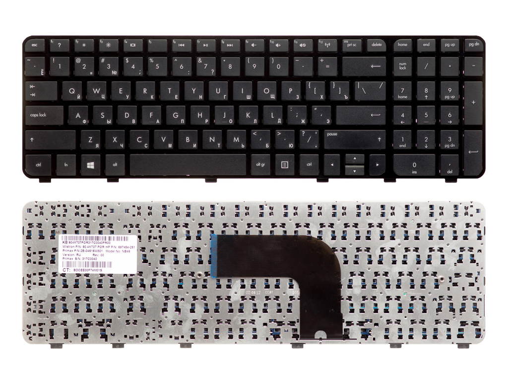 Клавиатура для ноутбука HP Pavilion DV6-7000 С РАМКОЙ
