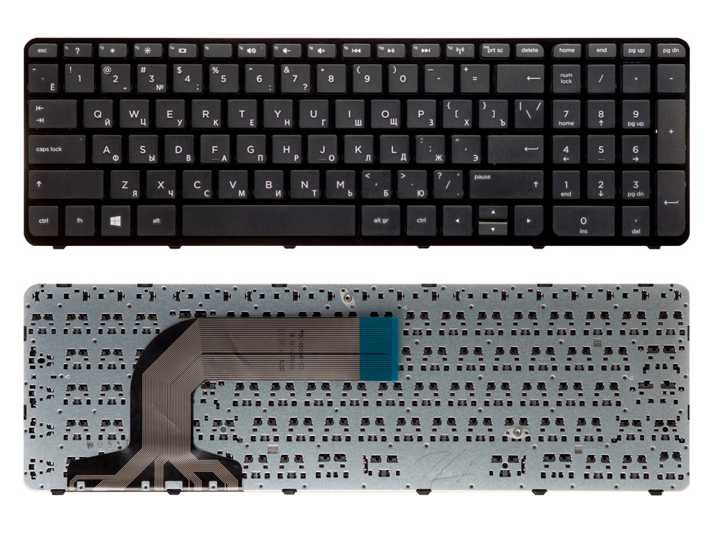 Клавиатура для ноутбука HP Pavilion 17-e черная С РАМКОЙ