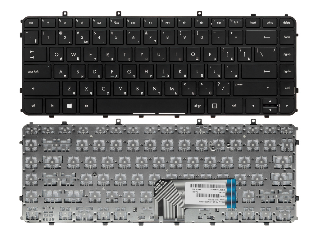 Клавиатура для ноутбука HP Envy 4 черная с рамкой