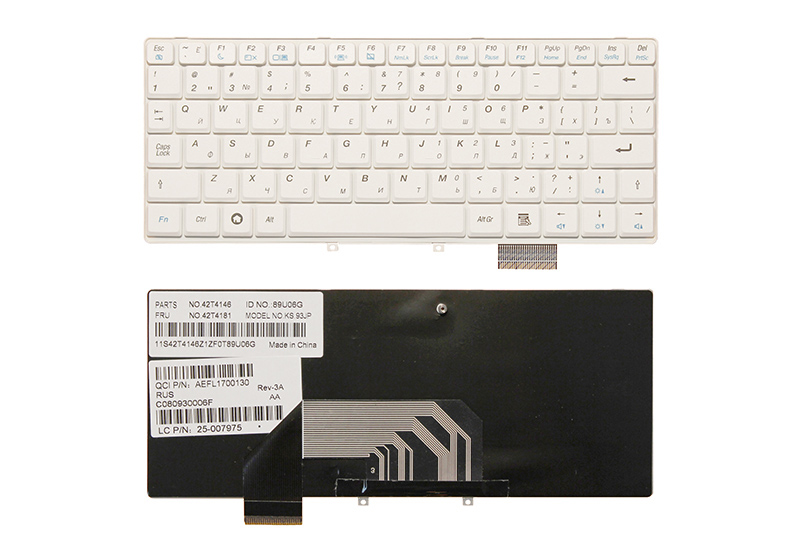 Клавиатура для ноутбука LENOVO IdeaPad S9 белая