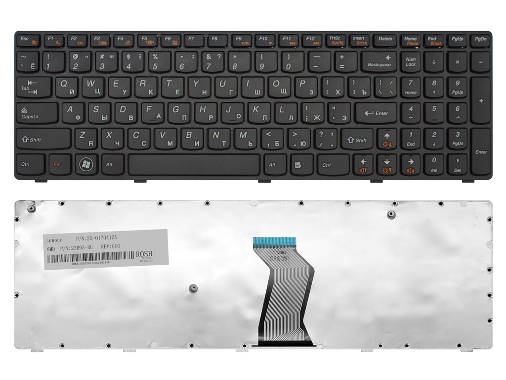 Клавиатура для ноутбука Lenovo B570 черная