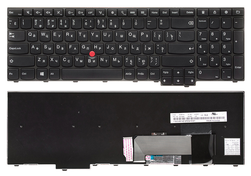 Клавиатура для ноутбука Lenovo ThinkPad T550 черная