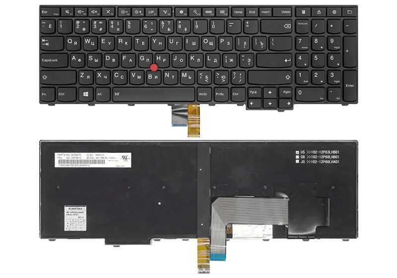 Клавиатура для ноутбука Lenovo ThinkPad T550 с подсветкой