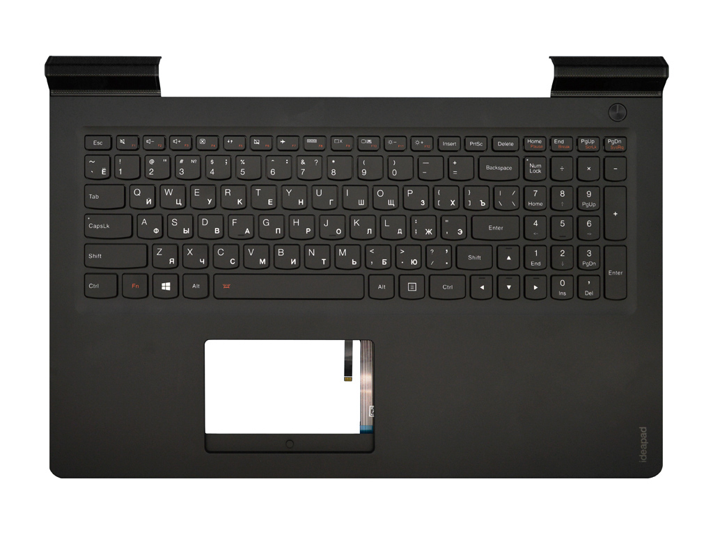 Клавиатура для ноутбука LENOVO IdeaPad 700-15ISK черная топ-панель