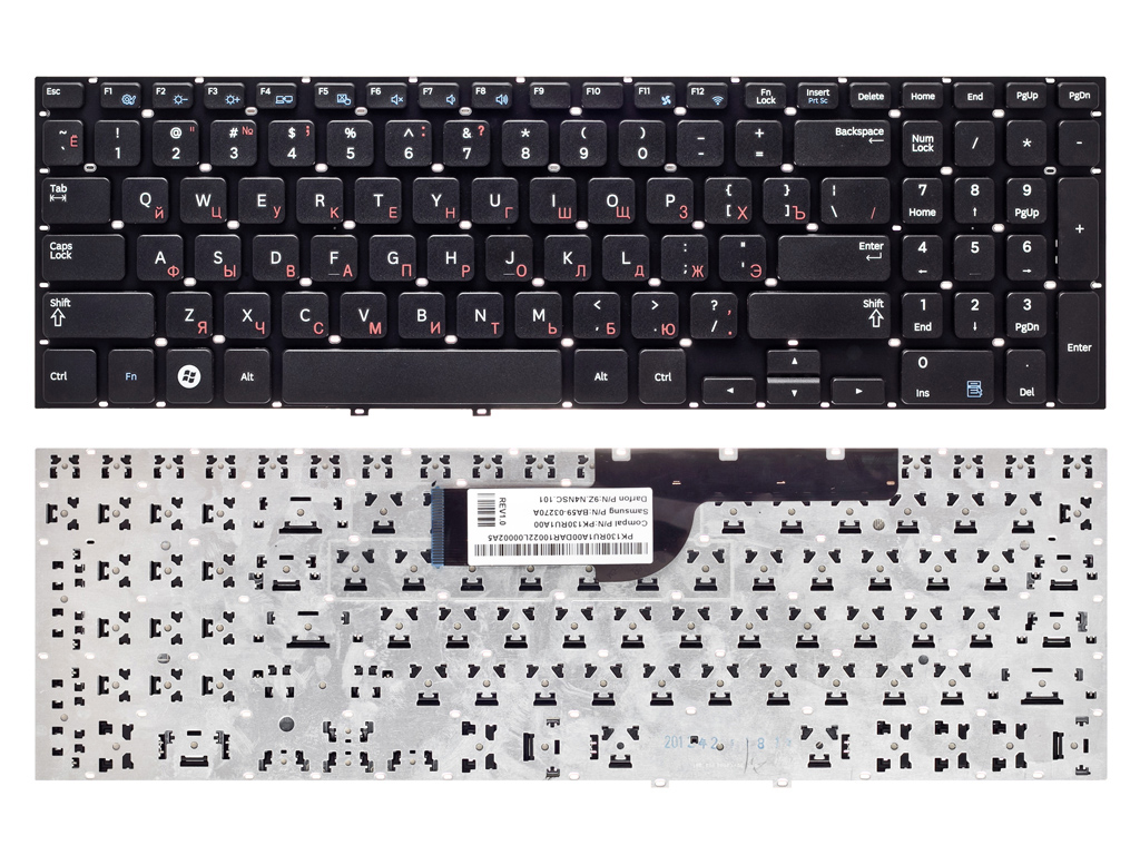 Клавиатура для ноутбука SAMSUNG NP300E5E черная