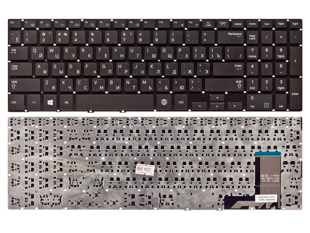 Клавиатура для ноутбука SAMSUNG NP370R5E черная
