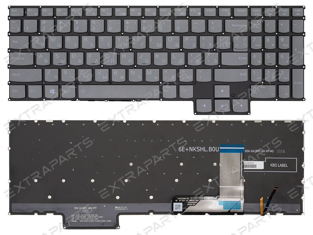 Клавиатура Lenovo LOQ 15IRH8 серая с подсветкой