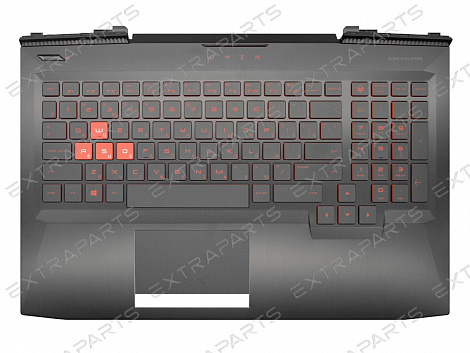 Клавиатура HP Omen 15-ce черная топ-панель