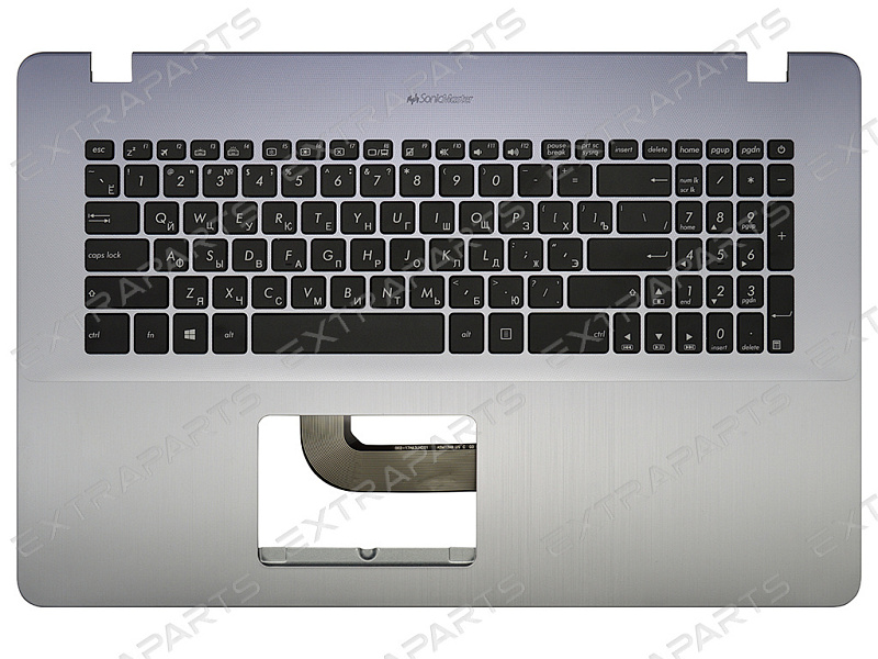 Топ-панель Asus VivoBook М705В серо-синяя с подсветкой