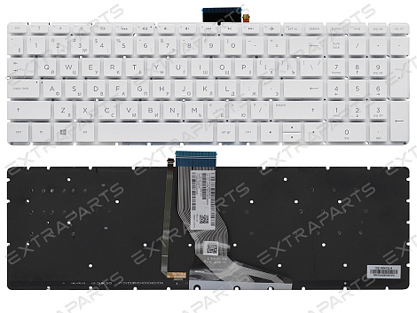 Клавиатура HP Envy x360 15-bp белая с подсветкой