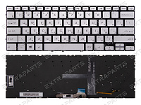 Клавиатура Asus ZenBook 14 UM431DA серебро с подсветкой