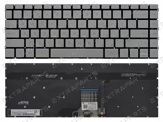 Клавиатура HP Envy x360 13-ag серебро с подсветкой