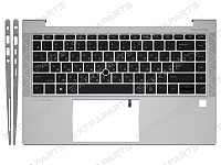 Топ-панель HP EliteBook 840 G7 серебряная с подсветкой (с трекпоинтом)
