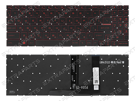 Клавиатура MSI Crosshair 15 C12VG черная c красной подсветкой