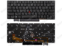 Клавиатура для Lenovo ThinkPad X1 Carbon (9th Gen) серая с подсветкой